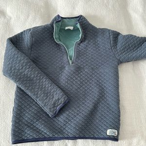 J CREW Crewcuts Quilted Reversible half zip sweatshirt